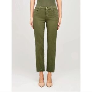 L’agence Pants Jeans Ruth High Rise Straight Raw Hem Casual Cactus Green 27
